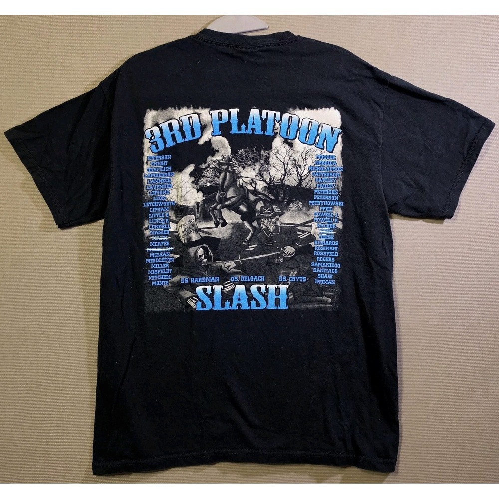 Gildan Cavalry Scout 3rd Platoon Slash Military Graphic T-Shirt Black Medium